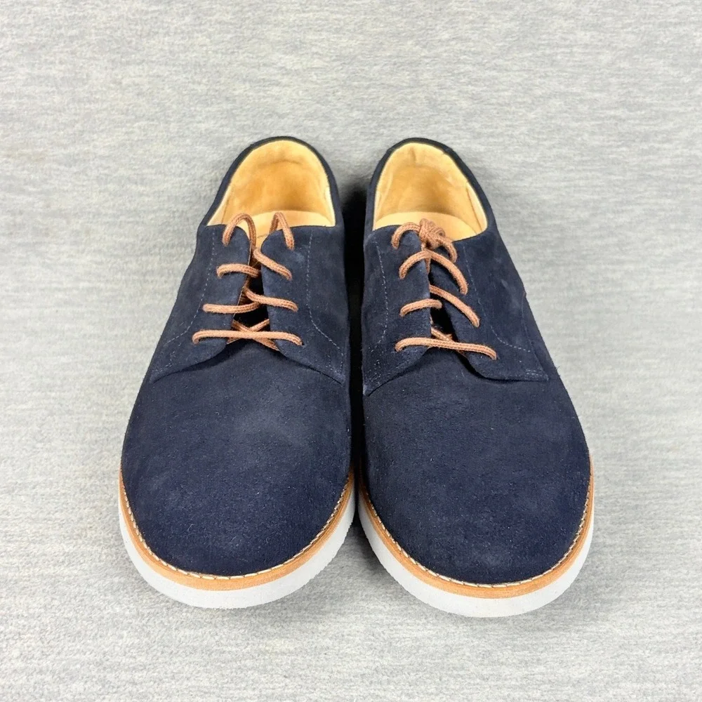 Samuel Hubbard Hubbard Free Derby Shoes Mens 8.5 W Navy Suede Oxford Comfort